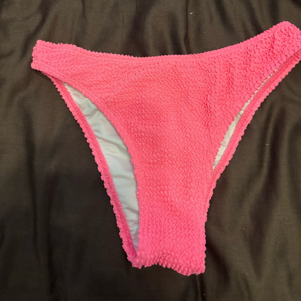 Boutique Pink Textured Women's Swim Bottom